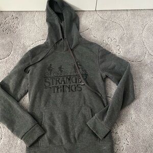 Stranger Things Women's Hooded Sweatshirt in Charcoal Gray